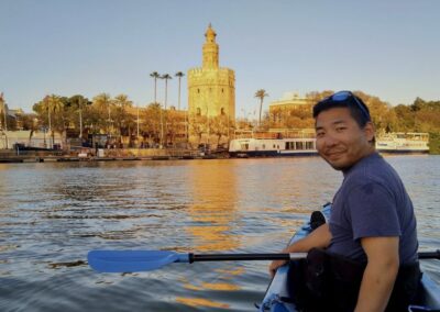 Kayak al atardecer Sevilla | TITOTRAVEL | kayak al anochecer Sevilla