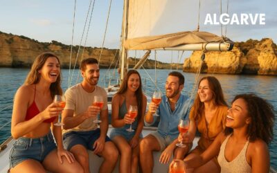 Fiesta en Barco en el Algarve